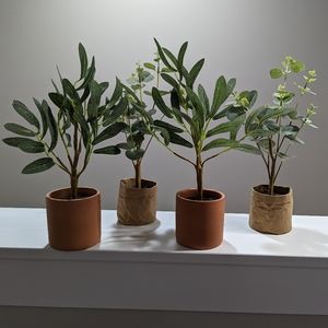 Set of 4 faux potted mini trees Target